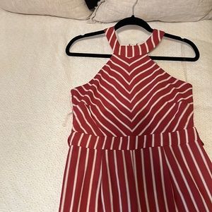 Rosy pink and white jumpsuit